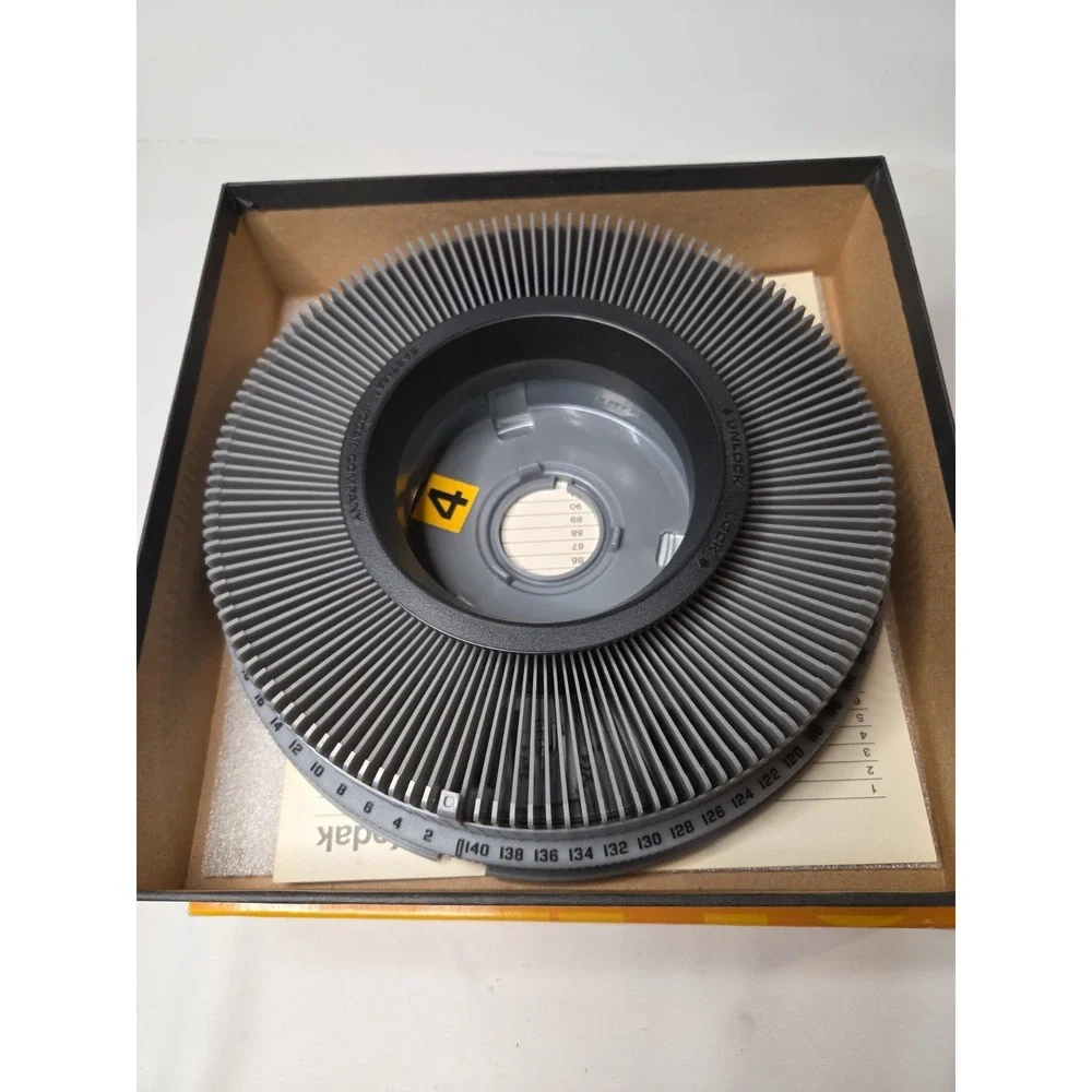 Lot Of 4 Kodak Carousel Transvue 140 Projector Gray Slide Tray Original With Box